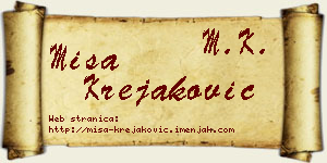 Miša Krejaković vizit kartica